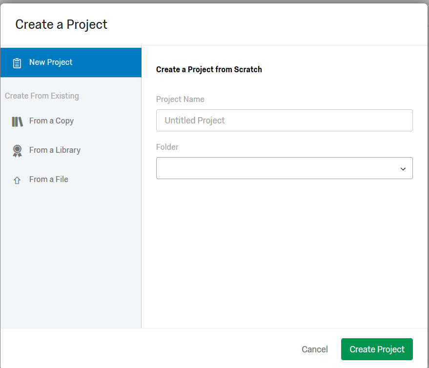 Naming a created project in Qualtrics